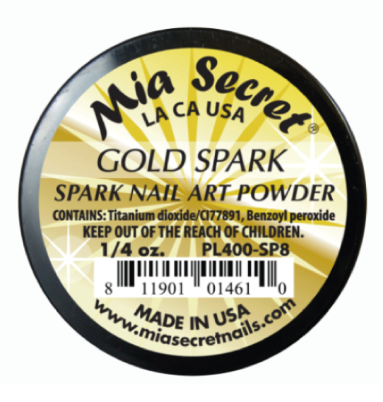 [PL400-SP8] MIA SECRET® Poudre Acrylique Brillante - Gold Spark 1/4 oz