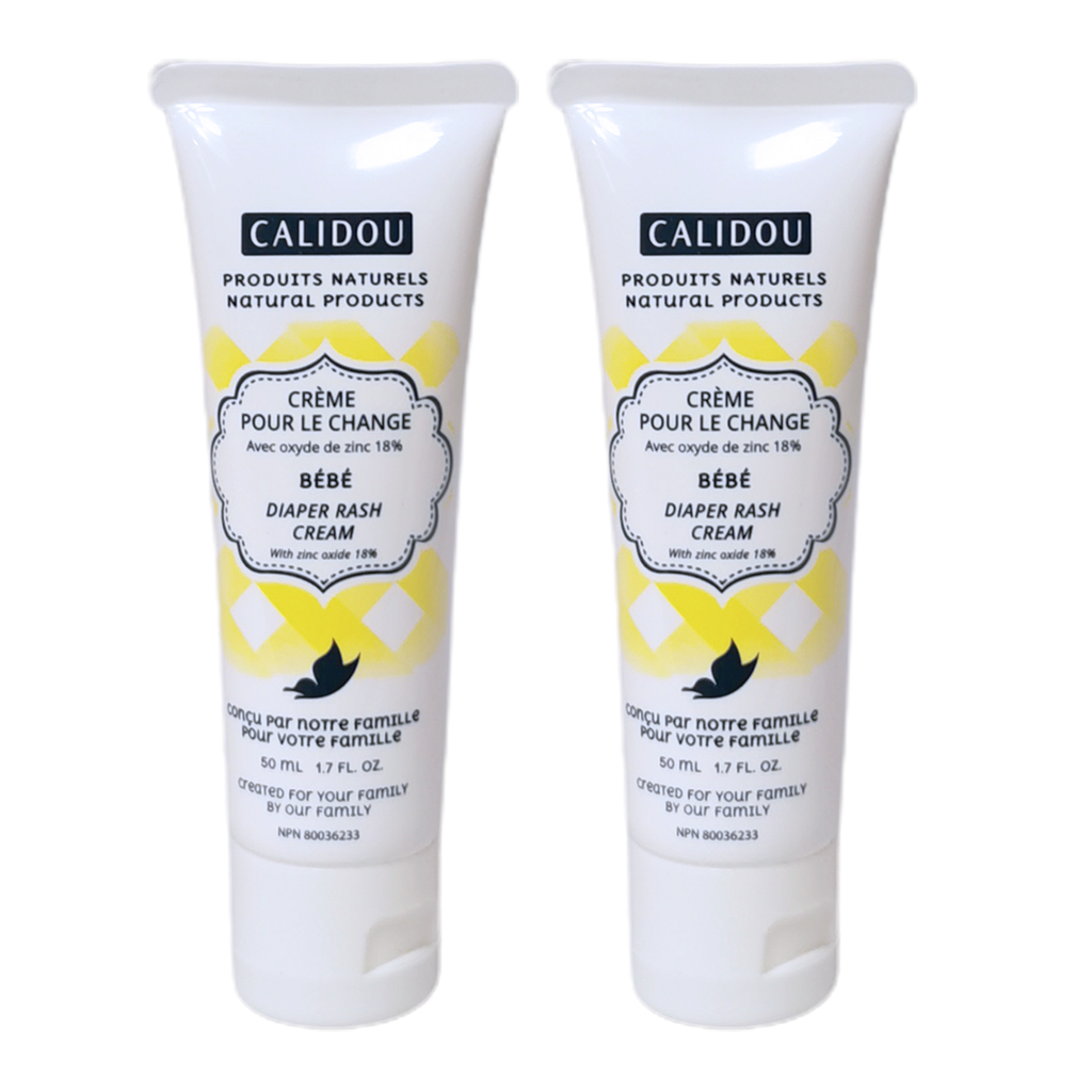 [C015-DUO] Calidou® DUO PACK - Diaper Rash Cream with 18% Zinc Oxide - Bébé (2 x 50 ml)