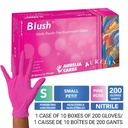 AURELIA® Blush® Gants en nitrile sans poudre - Petit (200) Rose - (Caisse de 10 paq.)