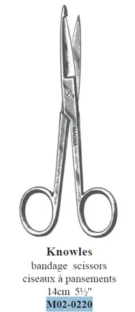 [102022] ALMEDIC®Knowles ciseaux a pansements, 14cm 5½"